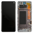 Samsung Galaxy S10 OLED Screen Assembly Replacement With Frame (Refurbished) (Ceramic / Prism Black)
