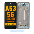 Samsung Galaxy A53 5G (A536 / 2022) (6.36") OLED Screen Assembly Replacement With Frame (OLED PLUS) (Blue)