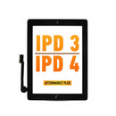 iPad 3 / iPad 4 Digitizer Replacement (Home Button Pre-Installed Compatible For iPad 3) (Aftermarket Plus) (Black)