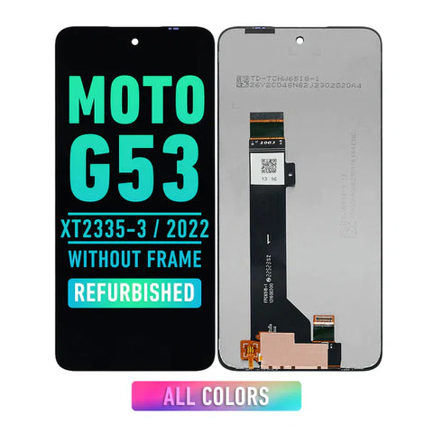 Motorola Moto G53 (XT2335-3 / 2022) LCD Screen Assembly Replacement Without Frame (Refurbished) (All Colors)