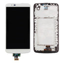 LG K10 K410 (2016) LCD Screen Assembly Replacement With Frame (White)
