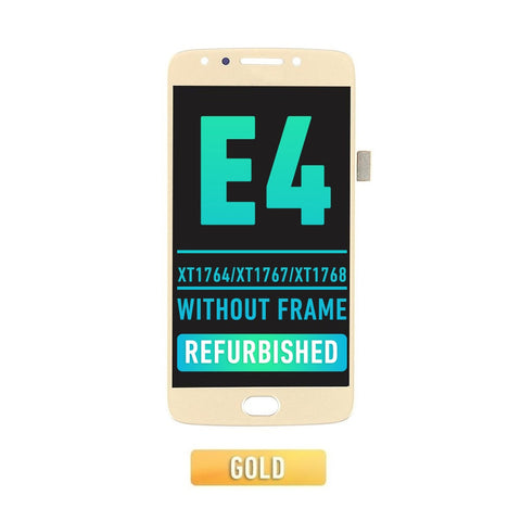 Motorola E4 (XT1764 / XT1767 / XT1768)  LCD Screen Assembly Replacement Without Frame (Refurbished) (Gold)