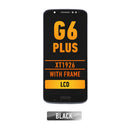 Motorola G6 Plus (XT1926) LCD Screen Assembly Replacement With Frame (Black)