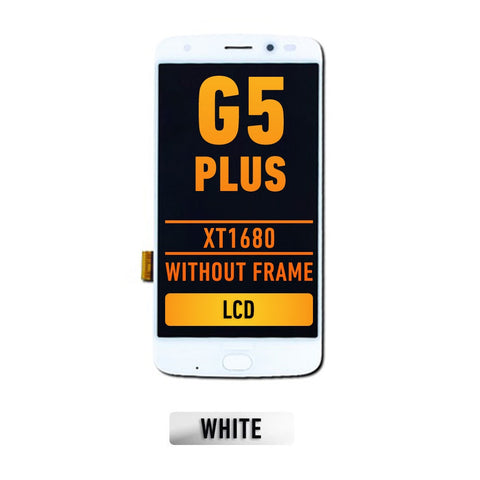Motorola Moto G5 Plus (XT1680) LCD Screen Assembly Replacement Without Frame (White)
