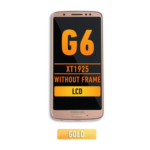 Motorola Moto G6 (XT1925) LCD Screen Assembly Replacement Without Frame (USA Version) (Gold)