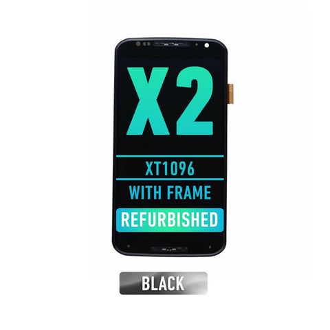 Motorola Moto X2 (XT1096) LCD Screen Assembly Replacement With Frame (Refurbished) (Black)