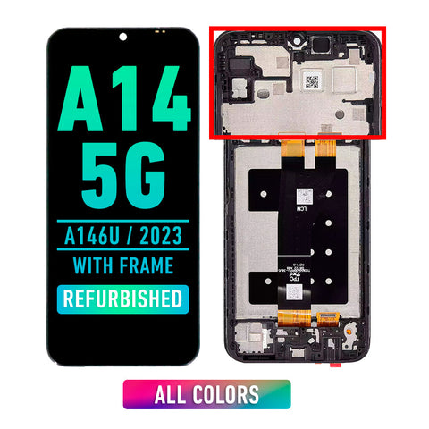 Samsung Galaxy A14 5G (A146U / A146P / A146V / A146W / 2023) LCD Screen Assembly Replacement With Frame (Refurbished) (All Colors)
