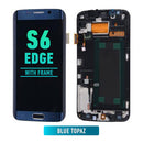 Samsung Galaxy S6 Edge OLED Screen Assembly Replacement With Frame (AT&T / T-Mobile / International) (Premium) (Blue Topaz)