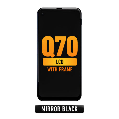 LG Q70 LCD Screen Assembly Replacement With Frame (Mirror Black)
