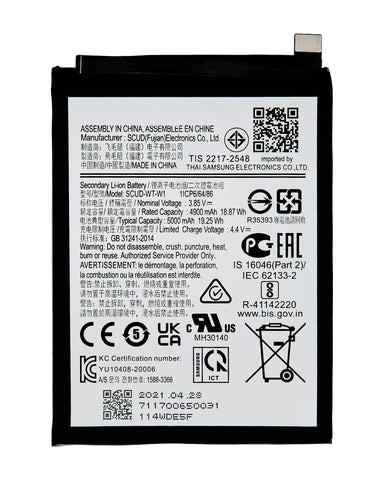 Samsung Galaxy A04 (A045 / 2022) / A04E (A042 / 2022) / A14 (A145 / 2023) / A14 5G (A146 / 2023) / A22 5G (A226 / 2021) Battery Replacement High Capacity (WT-W1)