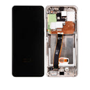 Samsung Galaxy S20 Ultra 5G OLED Screen Assembly Replacement With Frame (Compatible With All Carriers) (Refurbished) (Cloud White)