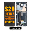 Samsung Galaxy S20 Ultra 5G OLED Screen Assembly Replacement With Frame (OLED PLUS) (Cosmic Black)