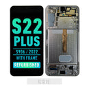 Samsung Galaxy S22 Plus OLED Screen Assembly Replacement With Frame (Refurbished) (White)