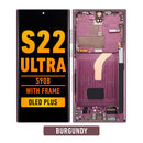 Samsung Galaxy S22 Ultra OLED Screen Assembly Replacement With Frame (OLED PLUS) (Burgundy)