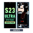 Samsung Galaxy S23 Ultra 5G OLED Screen Assembly Replacement With Frame (Service Pack) (Graphite)