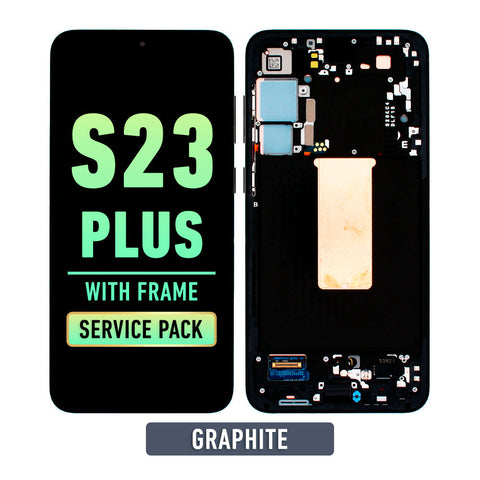 Samsung Galaxy S23 Plus 5G OLED Screen Assembly Replacement With Frame (Service Pack) (Graphite)
