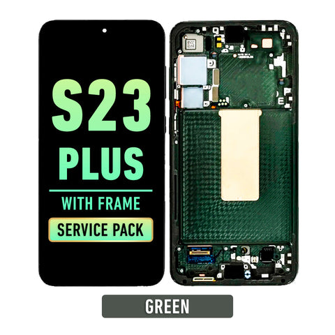 Samsung Galaxy S23 Plus 5G OLED Screen Assembly Replacement With Frame (Service Pack) (Green)