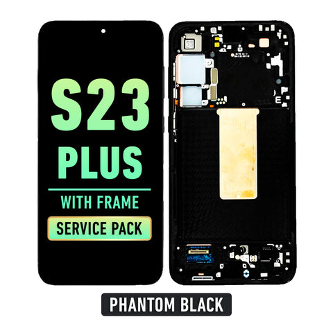 Samsung Galaxy S23 Plus 5G OLED Screen Assembly Replacement With Frame (Service Pack) (Pantom Black)