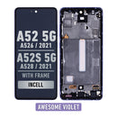 Samsung Galaxy A52 5G (A526 / 2021) / A52S 5G (A528 / 2021) LCD Screen Assembly Replacement With Frame (Aftermarket Incell) (Awesome Violet)