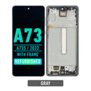 Samsung Galaxy A73 5G (A735 / 2022) OLED Screen Assembly Replacement With Frame (Refurbished) (Gray)