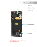 Samsung Galaxy Note 10 Lite OLED Screen Assembly Replacement With Frame (Refurbished) (Aura Glow / Silver)