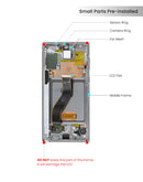 Samsung Galaxy Note 10 OLED Screen Assembly Replacement With Frame (Refurbished) (Aura Glow / Silver)