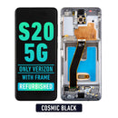 Samsung Galaxy S20 5G OLED Screen Assembly Replacement With Frame (Compatible Only For Verizon 5G UW Model) (Refurbished) (Cosmic Black)