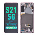 Samsung Galaxy S21 5G (G991) OLED Screen Assembly Replacement With Frame (Refurbished) (Phantom Violet)