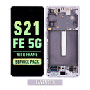 Samsung Galaxy S21 FE 5G OLED Screen Assembly Replacement With Frame (US / INT Version) (Service Pack) (Lavender)