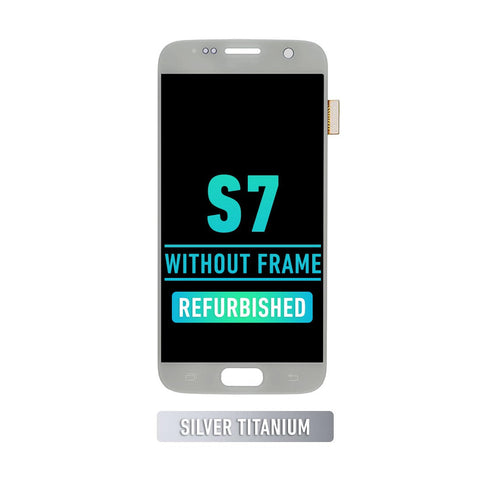 Samsung Galaxy S7 OLED Screen Assembly Replacement Without Frame (Refurbished) (Silver Titanium)