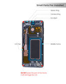 Samsung Galaxy S9 Plus OLED Screen Assembly Replacement With Frame (Refurbished) (Lilac Purple)