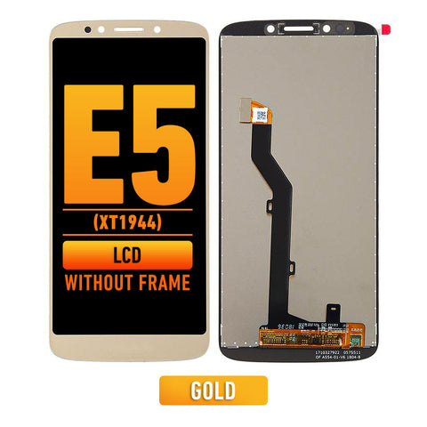 Motorola Moto E5 (XT1944) LCD Screen Assembly Replacement Without Frame (Refurbished) (Gold)