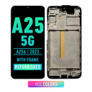 Samsung Galaxy A25 5G (A256 / 2023) OLED Screen Assembly Replacement With Frame (Refurbished) (All Colors)