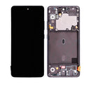 Samsung Galaxy A51 5G  (A516 / 2020) (Non-Verizon 5G UW Frame) OLED Screen Assembly Replacement With Frame (Refurbished) (Black)