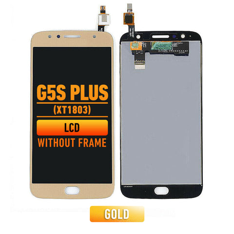Motorola Moto G5S Plus (XT1803) LCD Screen Assembly Replacement Without Frame (USA Version) (Gold)