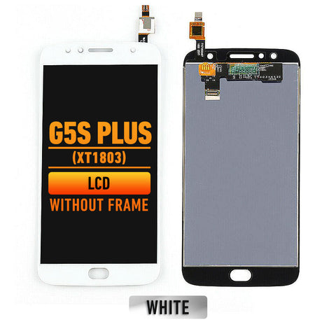 Motorola Moto G5S Plus (XT1803) LCD Screen Assembly Replacement Without Frame (USA Version) (White)