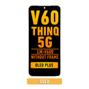 LG V60 ThinQ 5G UW (LM-V600) LCD Screen Assembly Replacement With Frame (Gold)