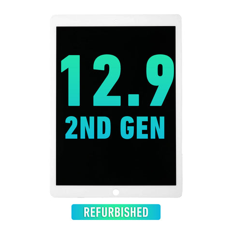 iPad Pro 12.9 (2nd gen / 2017) LCD Screen Assembly Replacement With Digitizer & Daughter Board Flex Pre-Installed (Refurbished Premium) (White)
