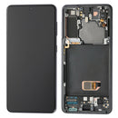 Samsung Galaxy S21 5G (G991) OLED Screen Assembly Replacement With Frame (Refurbished) (Phantom Gray)