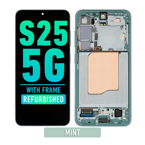 Samsung Galaxy S25 5G OLED Screen Assembly Replacement With Frame (Refurbished) (Mint)