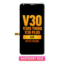 LG V30 / V30 Plus / V30S ThinQ LCD Screen Assembly Replacement With Frame (Raspberry Rose)