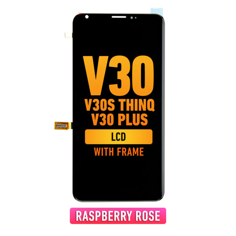 LG V30 / V30 Plus / V30S ThinQ LCD Screen Assembly Replacement With Frame (Raspberry Rose)