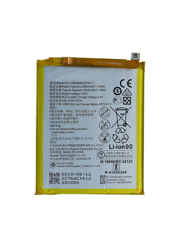 Huawei P9 / P9 Lite / P10 Lite / P20 Lite / P Smart Plus (2018) / HONOR 8 / HONOR 8 Lite / HONOR 9N / HONOR 5C / Nova 2 Plus / HONOR 7X / Y7 Prime (2018) Battery Replacement High Capacity (HB366481ECW)