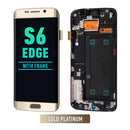 Samsung Galaxy S6 Edge OLED Screen Assembly Replacement With Frame (AT&T / T-Mobile / International) (Premium) (Gold Platinum)