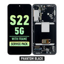 Samsung Galaxy S22 5G OLED Screen Assembly Replacement With Frame (Service Pack) (Phantom Black)
