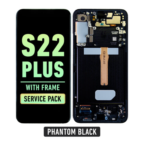 Samsung Galaxy S22 Plus OLED Screen Assembly Replacement With Frame (Service Pack) (Phantom Black)