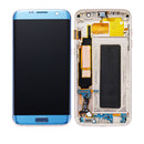 Samsung Galaxy S7 Edge OLED Screen Assembly Replacement With Frame (US Version) (Aftermarket Incell) (Coral Blue)