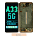Samsung Galaxy A33 5G (A336 / 2022) OLED Screen Assembly Replacement With Frame (Refurbished) (Peach)