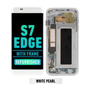 Samsung Galaxy S7 Edge OLED Screen Assembly Replacement With Frame (US Version) (Refurbished) (White Pearl)