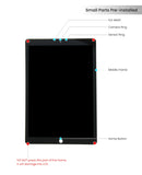 iPad Pro 12.9" (2nd gen / 2017) LCD Screen Assembly Replacement With Digitizer & Daughter Board Flex Pre-Installed (Aftermarket Plus) (Black)